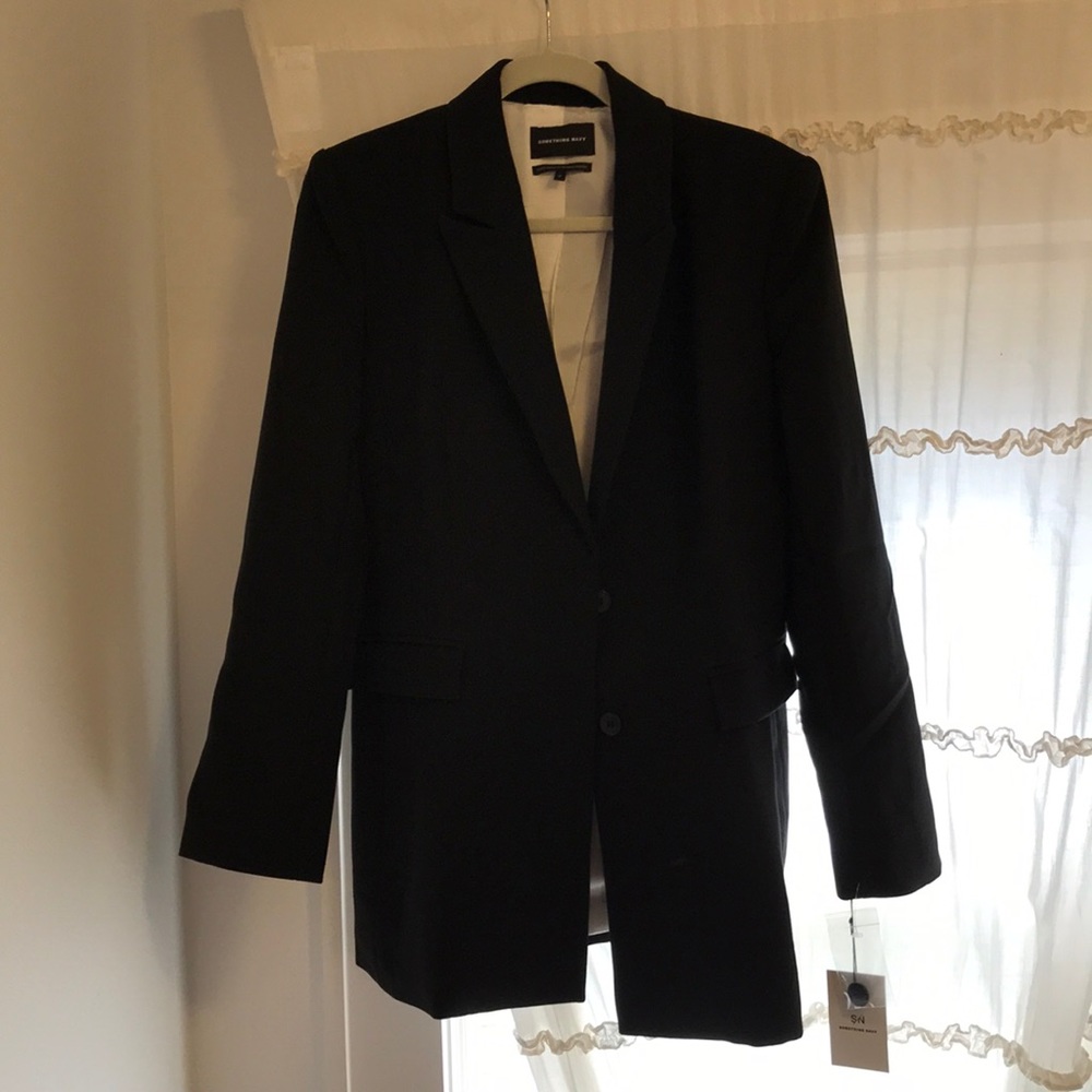 Something Navy Black Blazer